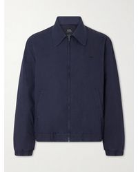 A.P.C. - William Logo-embroidered Cotton-gabardine Blouson Jacket - Lyst