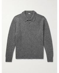 A.PRESSE - Brushed-Cashmere Polo Shirt - Lyst