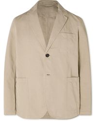 MR P. - Slim-fit Unstructured Garment-dyed Cotton And Linen-blend Twill Blazer - Lyst