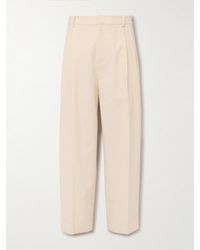 LE17SEPTEMBRE - Wide-leg Pleated Cotton-twill Trousers - Lyst