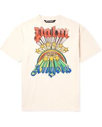 Palm Angels - Rainbow-graphic Crew-neck T-shirt - Lyst