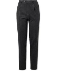 Brunello Cucinelli - Straight-Leg Pleated Wool And Cashmere-Blend Suit Trousers - Lyst