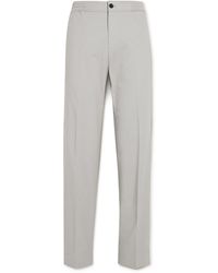 MR P. - Pleated Stretch Cotton And Cashmere-blend Moleskin Trousers - Lyst