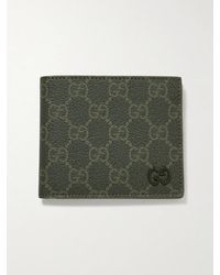 Gucci - Gg Supreme Monogrammed Coated-Canvas And Leather Billfold Wallet - Lyst