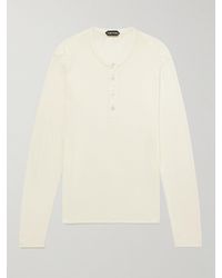Tom Ford - And Cotton-blend Jersey Henley T-shirt - Lyst