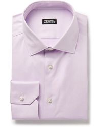 Zegna - Cotton-blend Twill Shirt - Lyst