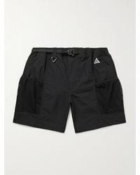 Nike - ACG Snowgrass gerade geschnittene Shorts aus Nylon mit Mesh-Besatz und Gürtel - Lyst