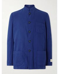 Massimo Alba - Bali Unstructured Nehru-Collar Cotton-Gauze Jacket - Lyst