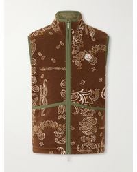 Moncler - Logo-Appliquéd Paisley-Print Fleece Vest - Lyst