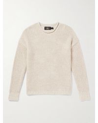 RRL - Ribbed Linen And Cotton-blend Sweater - Lyst