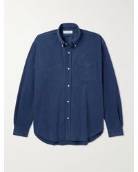 Frankie Shop - Sinclair Button-down Collar Cotton-blend Twill Shirt - Lyst