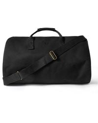Bennett Winch - Leather-Trimmed Cotton-Canvas Suit Carrier And Holdall - Lyst