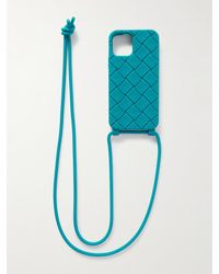 Bottega Veneta Rubber Iphone 12 Pro Case With Lanyard - Blue