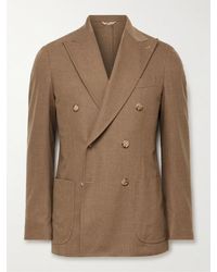 De Petrillo - Unstructured Double-Breasted Wool-Blend Suit Jacket - Lyst