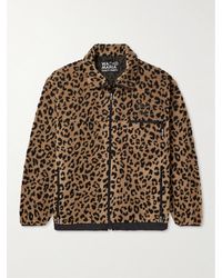 Wacko Maria - Logo-embroidered Leopard-print Fleece Jacket - Lyst