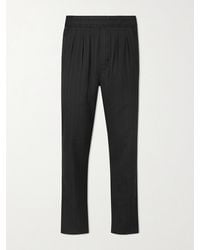 Tom Ford - Cotton And Silk-Blend Herringbone Trousers - Lyst