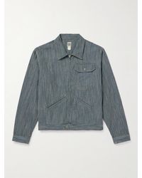 RRL - Giacca in denim a righe Graham - Lyst