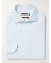 Canali - Hemd aus Jacquard aus einer Baumwoll-Leinenmischung - Lyst