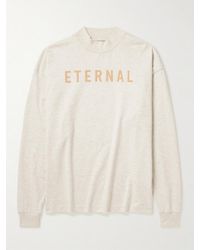 Fear Of God - Eternal Logo-Flocked Cotton-Jersey T-Shirt - Lyst