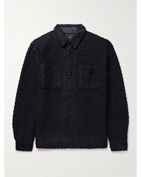 Portuguese Flannel - Hemdjacke aus Tweed mit Fischgratmuster - Lyst