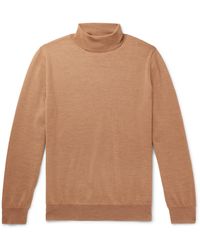 A.P.C. Dundee Merino Wool Rollneck Sweater - Brown