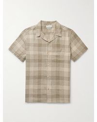 Oliver Spencer - Havana Camp-collar Checked Linen Polo Shirt - Lyst