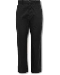 The Row - Lerio Straight-Leg Cotton-Poplin Suit Trousers - Lyst