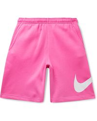 nike pink fleece shorts