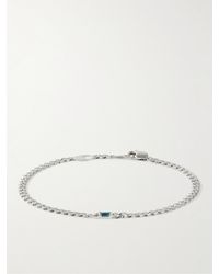 Miansai - Bracciale a catena in argento con topazio azzurro Lyra - Lyst