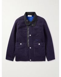 Stone Island - Marina Shell-Trimmed Brushed Wool-Blend Jacket - Lyst