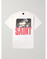 SAINT Mxxxxxx - Freedom Space Logo-print Cotton-jersey T-shirt - Lyst
