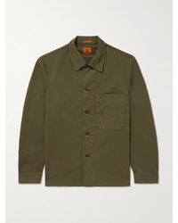 Barena - Cedrone Garment-Dyed Stretch Cotton-Gabardine Overshirt - Lyst