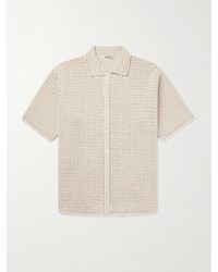 AURALEE - Open-knit Cotton Shirt - Lyst