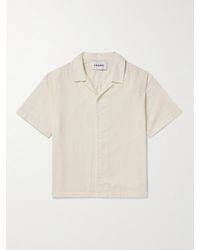 FRAME - Camp-collar Cotton Shirt - Lyst