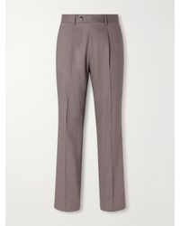 Frescobol Carioca - Affonso 2.0 Straight-Leg Linen And Wool-Blend Trousers - Lyst