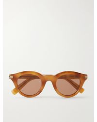 ZEGNA - Round-frame Acetate Sunglasses - Lyst