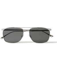 Saint Laurent - Aviator-Style-Tone Sunglasses - Lyst