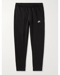 Nike - Pantaloni sportivi slim-fit a gamba affusolata in jersey di misto cotone con logo ricamato Sportswear Club - Lyst