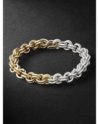 OUIE - 50 50 Keyring Recycled Sterling Silver And 14-karat Gold Bracelet - Lyst