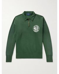 Polo Ralph Lauren - Logo-Print Cotton-Blend Jersey Half-Zip Sweatshirt - Lyst