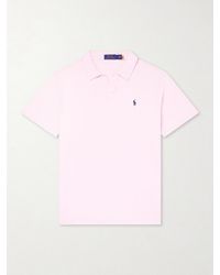 Polo Ralph Lauren - Open-collar Cotton And Linen-blend Polo Shirt - Lyst