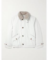 Brunello Cucinelli - Shearling-Trimmed Shell Jacket - Lyst