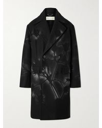 Dries Van Noten - Double-Breasted Printed Wool-Blend Coat - Lyst