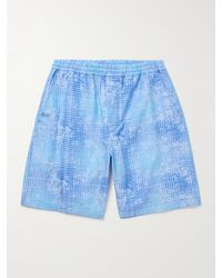 CDLP - Wide-leg Printed Tm Lyocell And Linen-blend Bermuda Shorts - Lyst