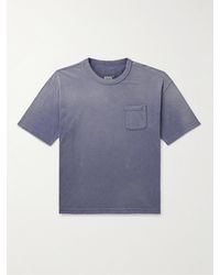 Visvim - Jumbo Distressed Garment-dyed Cotton-jersey T-shirt - Lyst