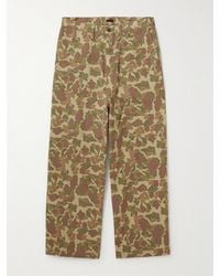 Kapital - Port Straight-leg Camouflage-print Herringbone Cotton Trousers - Lyst