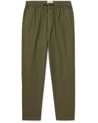 Folk - Straight-Leg Garment-Dyed Cotton-Twill Drawstring Trousers - Lyst