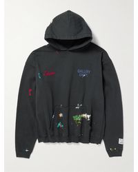 GALLERY DEPT. - Paint-splattered Embellished Cotton-jersey Hoodie - Lyst
