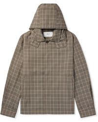 MR P. - Checked Recycled-Shell Hooded Coach Jacket - Lyst