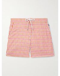Richard James - Straight-Leg Mid-Length Striped Recycled Swim Shorts - Lyst